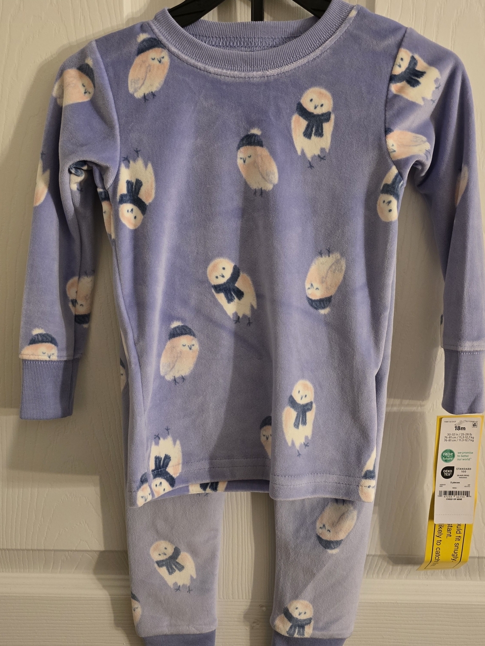 Carter's Pajama 2 piece Set PJ Baby Toddler Snug Fit Perfect for Cold 18 Months